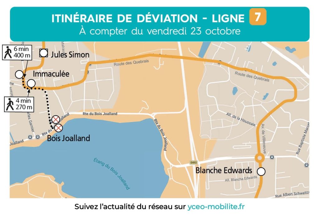 Déviation ligne 7 Bois Joalland